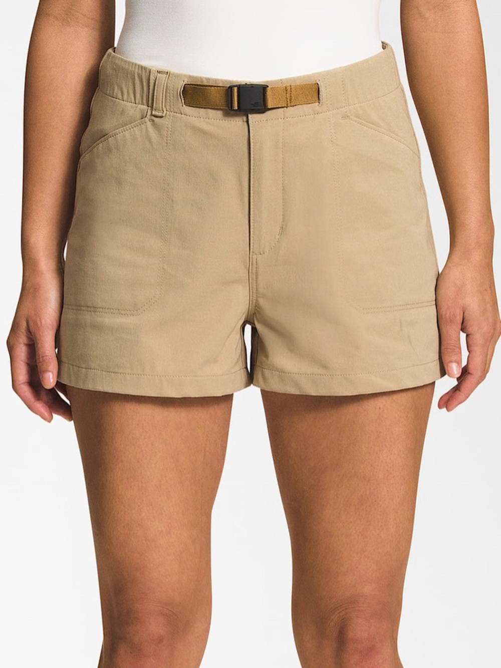 The North Face Women’s Field Shorts Size 6 Khaki Tan Belted Hiking Utility